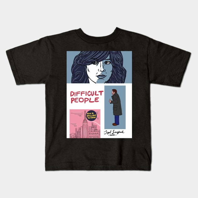 Difficult People as a Graphic Novel Fanart Kids T-Shirt by Tyrel Lougheed